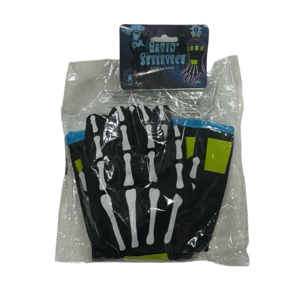 Rubie’s Ravin’ Skeletech gloves new in packaging never opened. Perfect condition